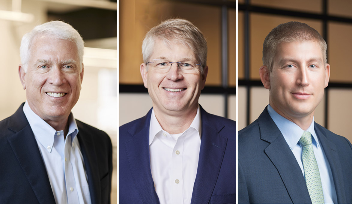 SouthState Bank leaders Doug Williams, BJ Green, and Chris Kamienski