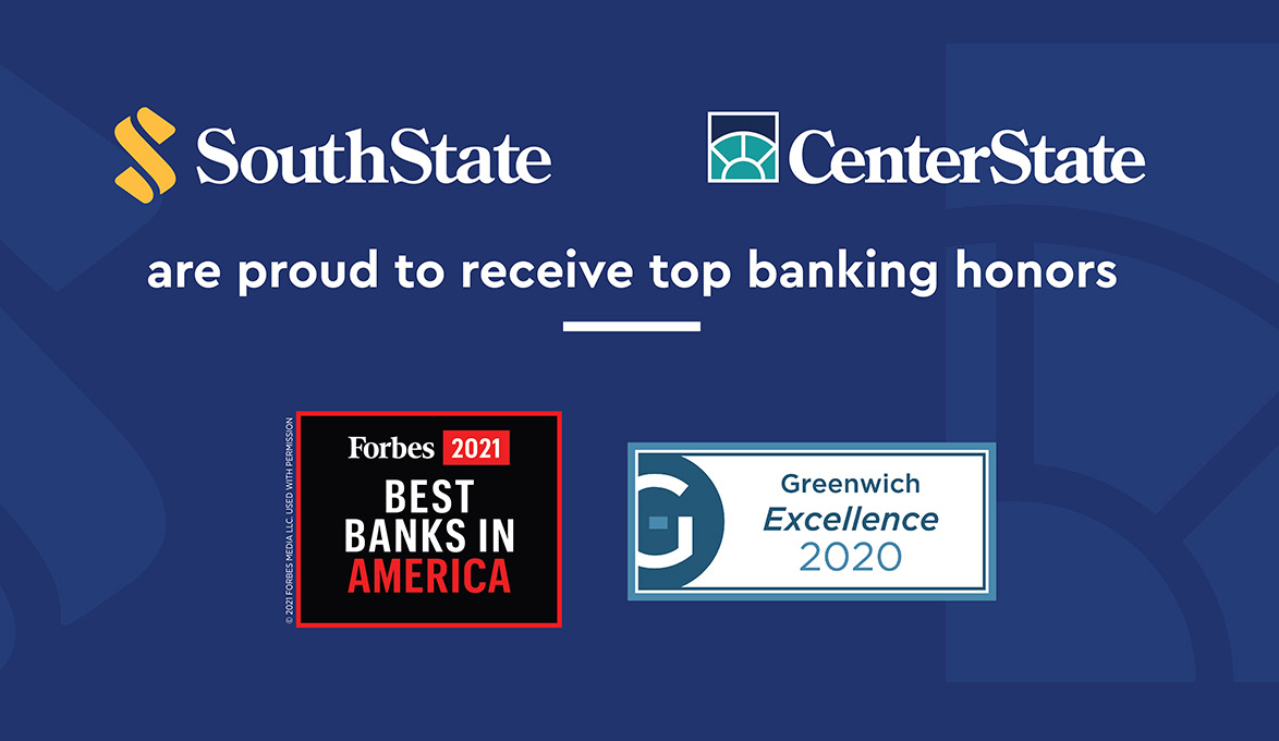SouthState and CenterState Earn Top Banking Honors From Forbes and Greenwich Associates