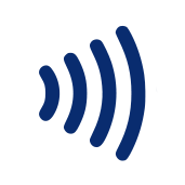 wave-like Wi-Fi looking symbol