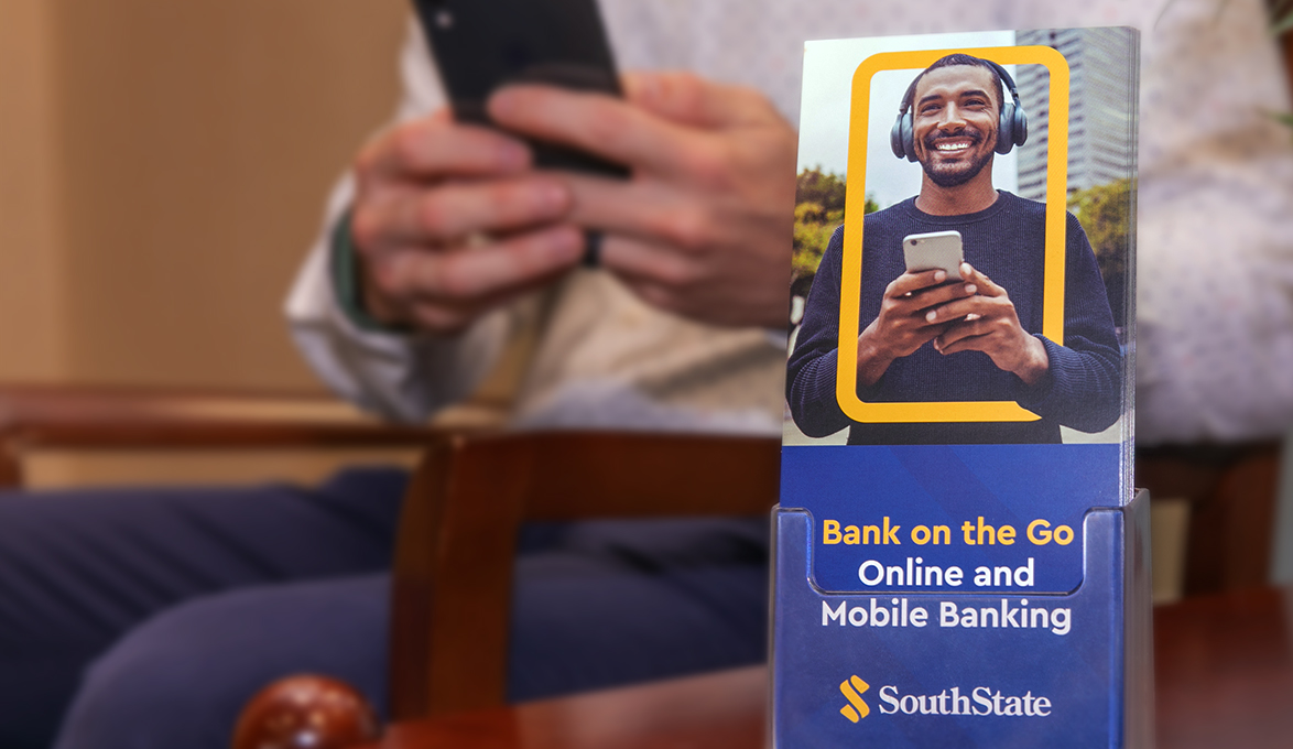SouthState Customer enjoying online and mobile banking feaures