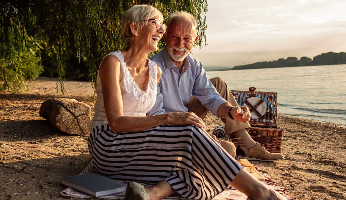 senior couple enjoying travel during retirement