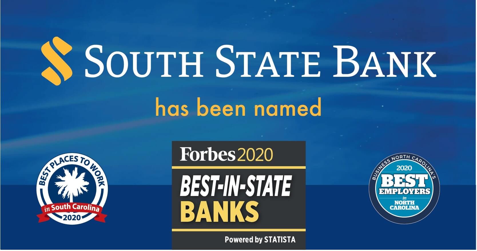 South State Bank Earns Forbes’ “Best-in-State Banks” Distinction and Best Workplace Awards